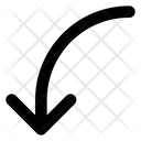 پیش‌نمایش فایل curved-left-down-arrow-1752104 از پک پیکان outline