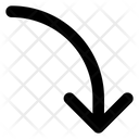 پیش‌نمایش فایل curved-right-down-arrow-1752102 از پک پیکان outline