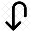پیش‌نمایش فایل rounded-down-arrow-1752064 از پک پیکان outline
