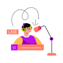 پیش‌نمایش فایل man-doing-live-streaming-9276768 از پک رسانه دیجیتال