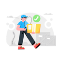 پیش‌نمایش فایل delivery-boy-check-parcel-9277074 از پک تحویل غذا