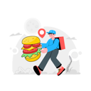 پیش‌نمایش فایل delivery-boy-delivered-burger-9277072 از پک تحویل غذا