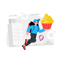 پیش‌نمایش فایل delivery-girl-delivered-cupcake-9277045 از پک تحویل غذا