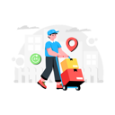 پیش‌نمایش فایل delivery-man-holding-cargo-cart-9277047 از پک تحویل غذا