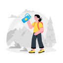 پیش‌نمایش فایل girl-getting-hiking-hydration-9276827 از پک کمپینگ