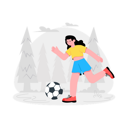 پیش‌نمایش فایل girl-playing-football-outside-9276825 از پک کمپینگ