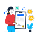 پیش‌نمایش فایل girl-doing-smart-contract-9329072 از پک کسب‌وکار، مجموعه ۰۲