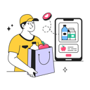 پیش‌نمایش فایل online-grocery-shopping-9765569 از پک خرید و تجارت الکترونیک، مجموعه ۰۲
