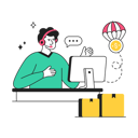 پیش‌نمایش فایل customer-services-desk-9765498 از پک خرید و تجارت الکترونیک، مجموعه ۰۱