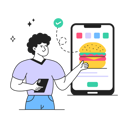 پیش‌نمایش فایل online-food-store-9765511 از پک خرید و تجارت الکترونیک، مجموعه ۰۱