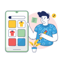 پیش‌نمایش فایل boy-is-adding-items-from-favorite-shop-10186405 از پک تجارت الکترونیک، مجموعه ۰۱