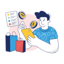 پیش‌نمایش فایل boy-is-doing-online-payment-for-his-purchases-10186401 از پک تجارت الکترونیک، مجموعه ۰۱