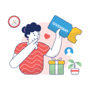 پیش‌نمایش فایل boy-is-sending-online-present-to-his-friend-10186406 از پک تجارت الکترونیک، مجموعه ۰۱