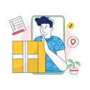 پیش‌نمایش فایل boy-is-viewing-online-delivery-parcel-10186394 از پک تجارت الکترونیک، مجموعه ۰۱