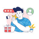 پیش‌نمایش فایل customer-giving-rating-to-seller-10186390 از پک تجارت الکترونیک، مجموعه ۰۱