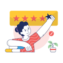پیش‌نمایش فایل customer-giving-rating-to-seller-10186426 از پک تجارت الکترونیک، مجموعه ۰۱