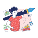 پیش‌نمایش فایل girl-is-graphic-designer-10186333 از پک طراحی و توسعه