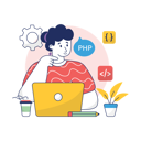 پیش‌نمایش فایل girl-php-developer-working-on-a-project-10186349 از پک طراحی و توسعه