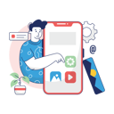 پیش‌نمایش فایل male-developer-designing-mobile-web-app-10186348 از پک طراحی و توسعه