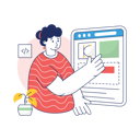 پیش‌نمایش فایل man-designing-website-layout-10186309 از پک طراحی و توسعه