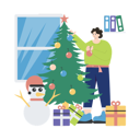 پیش‌نمایش فایل decorating-xmas-tree-10397314 از پک کریسمس