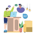 پیش‌نمایش فایل 24-hour-customer-support-10397418 از پک پشتیبانی مشتریان
