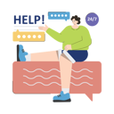 پیش‌نمایش فایل agent-is-responding-to-customers-queries-10397430 از پک پشتیبانی مشتریان