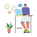 پیش‌نمایش فایل businessman-is-reviewing-customer-support-report-10397415 از پک پشتیبانی مشتریان