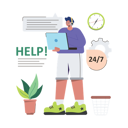 پیش‌نمایش فایل customer-support-agent-is-helping-customers-10397421 از پک پشتیبانی مشتریان