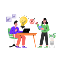 پیش‌نمایش فایل man-and-woman-gettingbusiness-idea-11483316 از پک فعالیت‌های تجاری