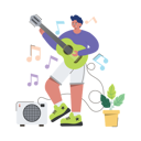 پیش‌نمایش فایل man-playing-electric-guitars-11500506 از پک سرگرمی و علاقه‌مندی