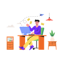 پیش‌نمایش فایل business-person-sending-emails-11858689 از پک دفتر کار