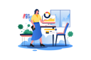 پیش‌نمایش فایل female-employee-presenting-statistics-using-computer-5204524 از پک آژانس کسب‌وکار