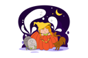 پیش‌نمایش فایل girl-with-pumpkin-10049038 از پک هالووین