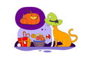 پیش‌نمایش فایل halloween-gift-boxes-and-pets-10049027 از پک هالووین