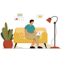 پیش‌نمایش فایل working-from-home-4238685 از پک فعالیت‌های مردم