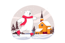 پیش‌نمایش فایل bear-doing-roller-skating-4604219 از پک کریسمس مبارک