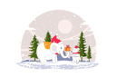 پیش‌نمایش فایل elephant-giving-gift-to-bear-4604217 از پک کریسمس مبارک