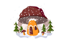 پیش‌نمایش فایل mushroom-house-4604210 از پک کریسمس مبارک