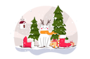 پیش‌نمایش فایل reindeer-sitting-with-christmas-things-4604216 از پک کریسمس مبارک