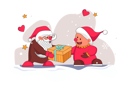 پیش‌نمایش فایل santa-giving-gift-to-little-kid-4604235 از پک کریسمس مبارک