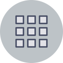 پیش‌نمایش فایل grid-119 از پک مجموعه آیکون خط تخت رایگان انحصاری طراح