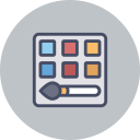 پیش‌نمایش فایل paintbox از پک مجموعه آیکون خط تخت رایگان انحصاری طراح