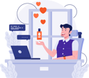 پیش‌نمایش فایل salesman-promoting-product-on-live-shopping-11487050 از پک خرید زنده