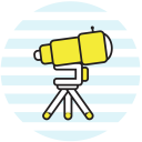 پیش‌نمایش فایل telescope-167 از پک آیکون های پایه رایگان