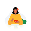 پیش‌نمایش فایل girl-using-phone-4285954 از پک شخصیت های زن در حال استفاده از تلفن