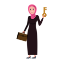 پیش‌نمایش فایل arab-business-woman-holding-key-and-suitcase-7211055 از پک زن عرب کسب‌وکار