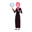 پیش‌نمایش فایل arab-business-woman-holding-magnifier-glass-7211054 از پک زن عرب کسب‌وکار