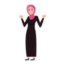 پیش‌نمایش فایل arab-business-woman-waving-both-hand-7211059 از پک زن عرب کسب‌وکار