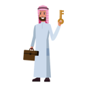پیش‌نمایش فایل arab-businessman-holding-key-and-suitcase-7211042 از پک مرد عرب کسب‌وکار